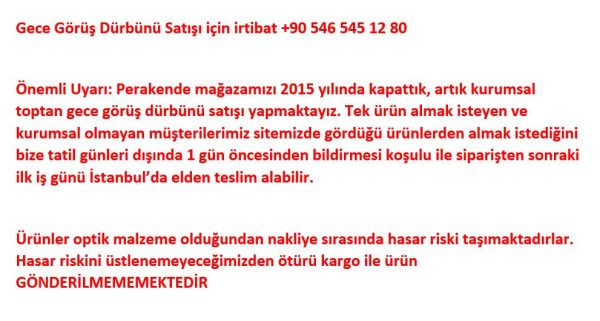 Gece Görüş Dürbünü siparişi hakkında